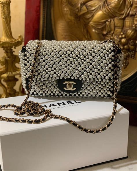 chanel flap with pearls